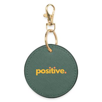 positif.04 - Porte-clés rond - vert sapin - Devant
