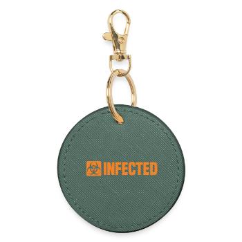 Infected Infects biohazard - Round Keyring - evergreen - Front