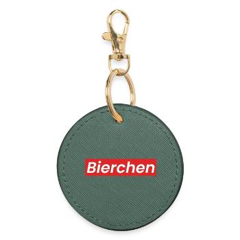 Logo de la bière - Porte-clés rond - vert sapin - Devant