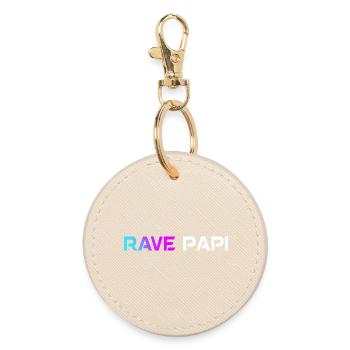 Techno House Electro Festival Hardstyle Rave Dad - Runder Schlüsselanhänger - Auster - Vorne