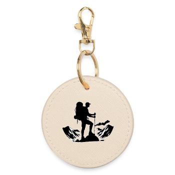Wanderer Outline - Round Keyring - oyster - Front