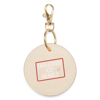 Sarcasm me? Never. - funny topic for the office - Round Keyring - oyster - Front
