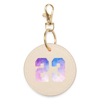 Issue 23 – 23 Years Anniversary Gift - Round Keyring - oyster - Front