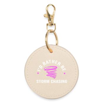 Weather Meteorology Meteorologist - Round Keyring - oyster - Front