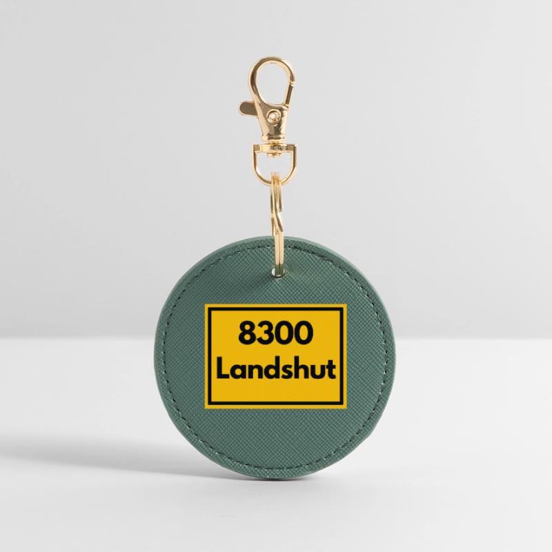 OLD POSTCODE POSTCODE RETRO 8300 LANDSHUT BAVARIA Round Keyring