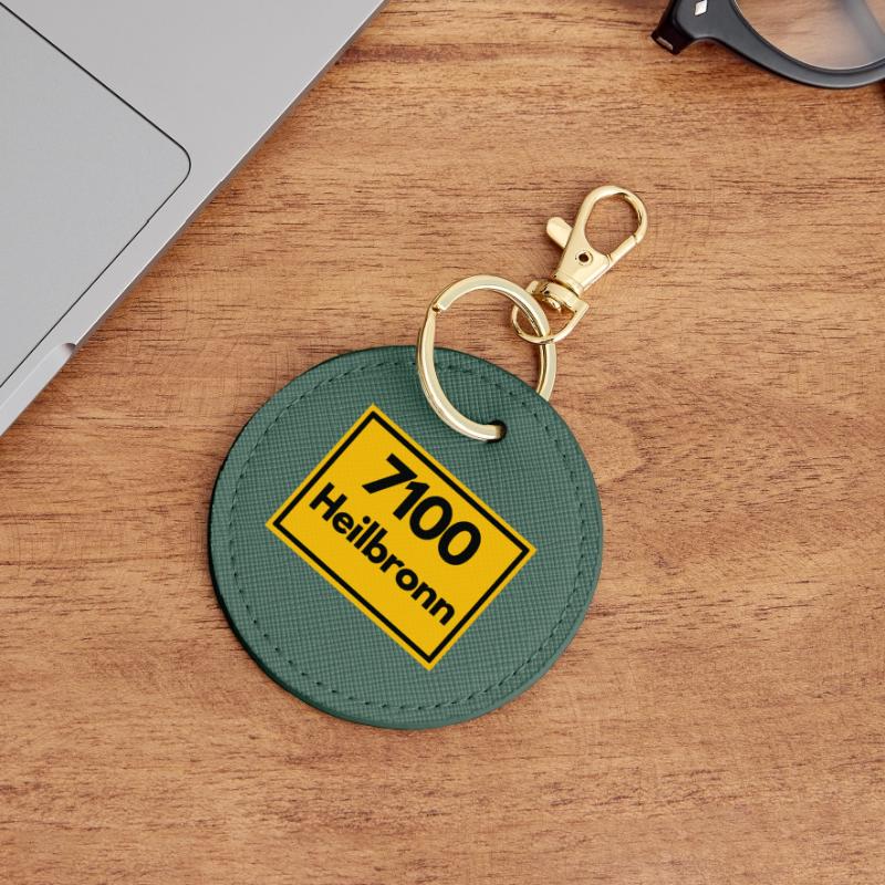 OLD POSTCODE POSTCODE RETRO 7100 HEILBRONN KILIAN Round Keyring