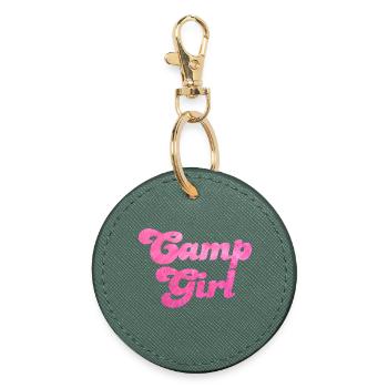 Camp Girl Camping Fell pink Girl Power Van Life - Round Keyring - evergreen - Front