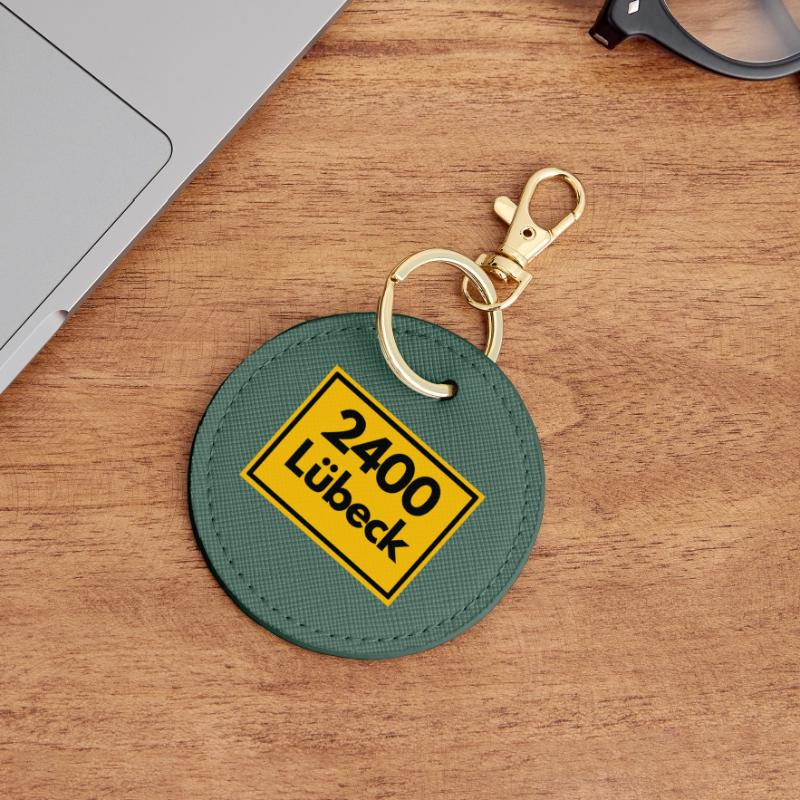 OLD POSTCODE POSTCODE RETRO 2400 LÜBECK HANSEPERLE Round Keyring