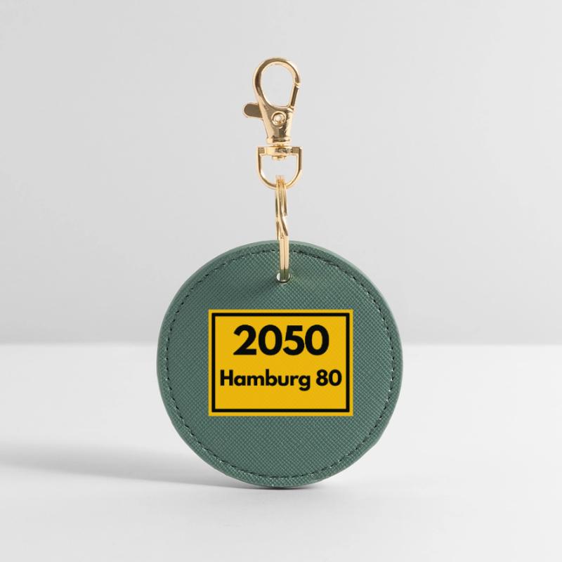 OLD POSTCODE POSTCODE RETRO 2050 HAMBURG 80 - ELBE Round Keyring