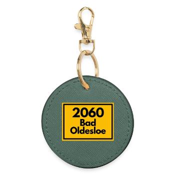 ALTE POSTLEITZAHL PLZ RETRO 2060 BAD OLDESLOE Moin - Runder Schlüsselanhänger - Fichte - Vorne
