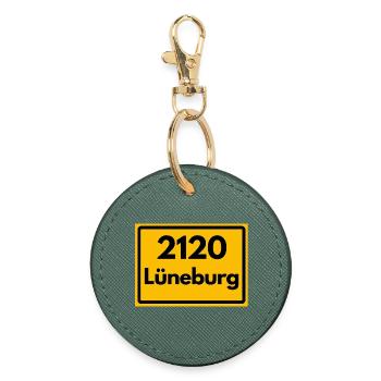 ALTE POSTLEITZAHL PLZ RETRO  2120 LÜNEBURG - HANSE - Runder Schlüsselanhänger - Fichte - Vorne