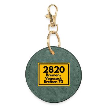 OLD POSTCODE ZIP CODE RETRO 2820 BREMEN VEGESACK! - Round Keyring - evergreen - Front