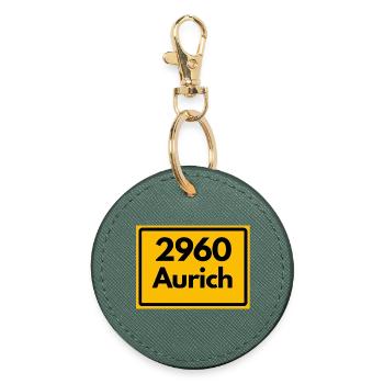 ALTE POSTLEITZAHL PLZ 2960 AURICH OSTFRIESLAND - Runder Schlüsselanhänger - Fichte - Vorne