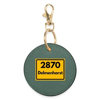 ALTE POSTLEITZAHL PLZ RETRO 2870 DELMENHORST  - Runder Schlüsselanhänger - Fichte - Vorne