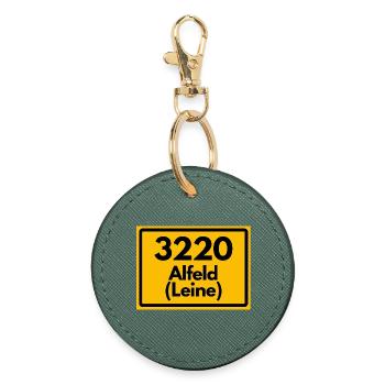 ANCIEN CODE POSTAL RETRO 3220 ALFELD LEINE - Porte-clés rond - vert sapin - Devant