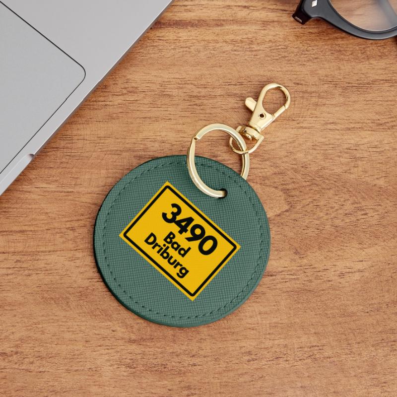 OLD POSTCODE POSTCODE RETRO 3490 BAD DRIBURG Round Keyring