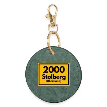 ALTE POSTLEITZAHL PLZ RETRO  2000 STOLBERG  - Runder Schlüsselanhänger - Fichte - Vorne