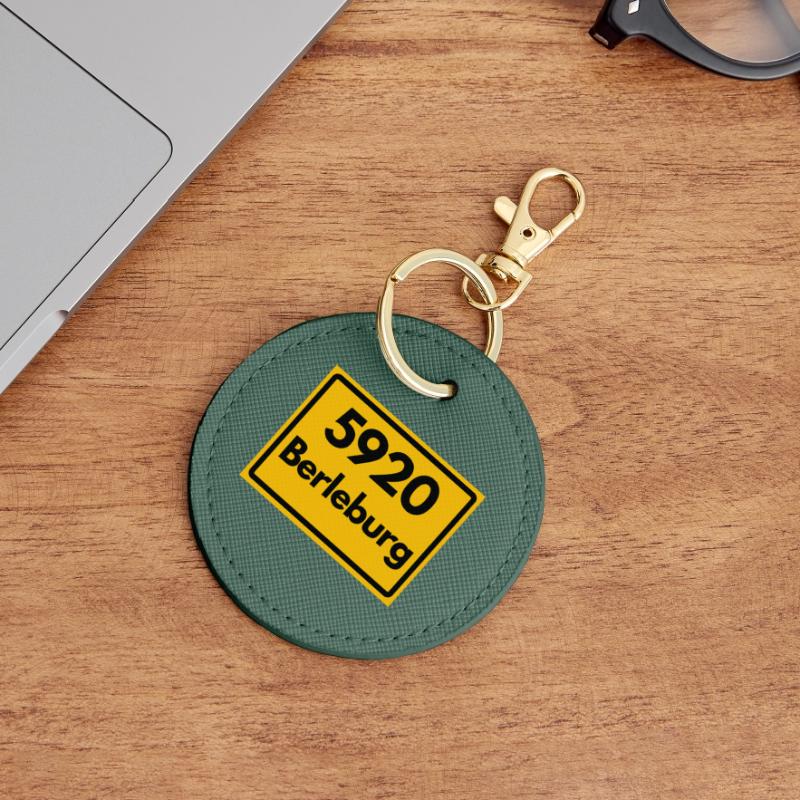 OLD POSTCODE POSTCODE RETRO 5920 BERLEBURG Round Keyring