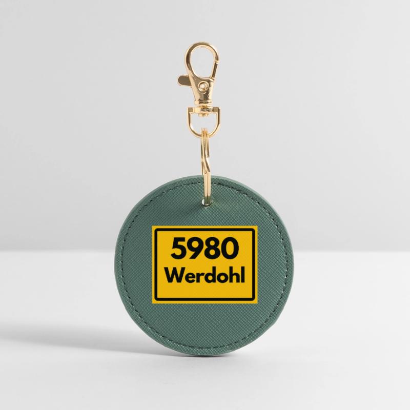 OLD POSTCODE POSTCODE RETRO 5980 WERDOHL HEIMAT Round Keyring