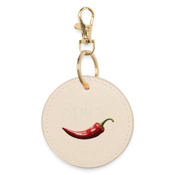 Spicy Chili Liebhaber Design - Runder Schlüsselanhänger - Auster - Vorne