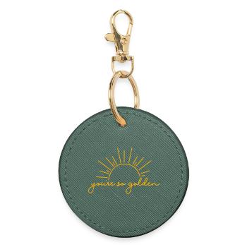 H Styles Golden Lyrics You're So Golden Sunshine - Round Keyring - evergreen - Front