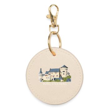 Illustration du château de Stolberg, dessin à la main - Porte-clés rond - huître - Devant