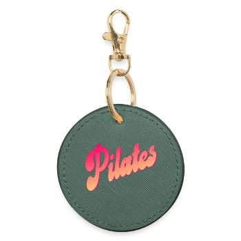 Pilates Sport - Porte-clés rond - vert sapin - Devant