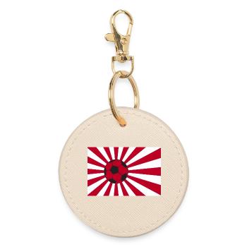 Japan Nippon Nihon JAPANISCHE Asia Sport FAN - Runder Schlüsselanhänger - Auster - Vorne