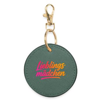 Lieblingsmädchen – Typografie Brush Script | Moder - Runder Schlüsselanhänger - Fichte - Vorne