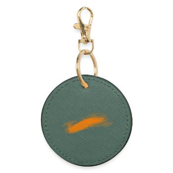 Orange color trail on black - Round Keyring - evergreen - Front