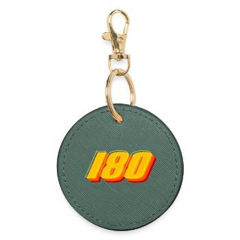 Dart,Darts,180 Retro Darts - Runder Schlüsselanhänger - Fichte - Vorne
