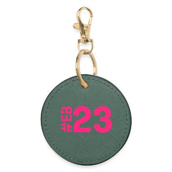 EB23 - Round Keyring - evergreen - Front