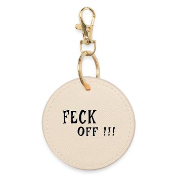Feck Off – Irish Attitude - Round Keyring - oyster - Front
