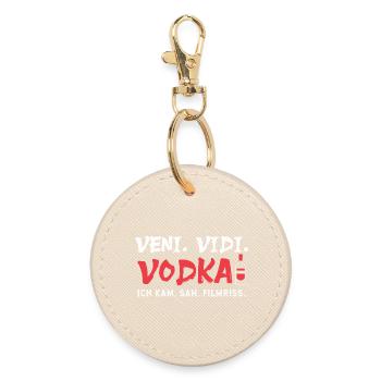Veni Vidi Wodka Ich Kam Sah Filmriss Saufen - Runder Schlüsselanhänger - Auster - Vorne