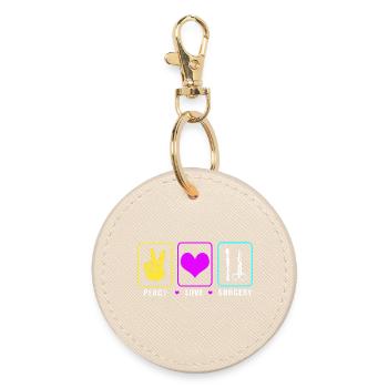 Surgeon Surgery CTA - Round Keyring - oyster - Front