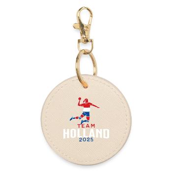 Handball WM 2025 Team Holland - Runder Schlüsselanhänger - Auster - Vorne