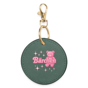 Bear / Y2K Nickname Statement Design - Round Keyring - evergreen - Front