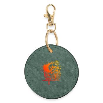 Simple road bike timeless design - Round Keyring - evergreen - Front