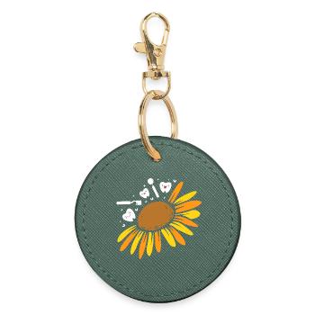 Dental Dentist Receptionist Dentist - Round Keyring - evergreen - Front