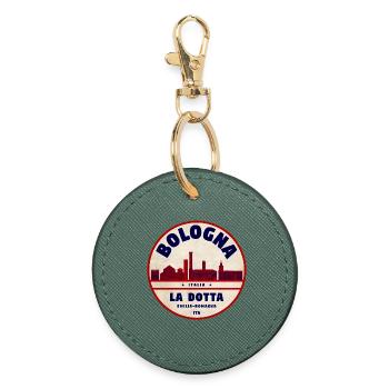 Bologna La Dotta Skyline Badge - Round Keyring - evergreen - Front