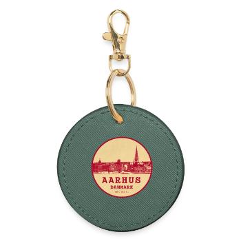 Aarhus Vintage City Logo Circle - Round Keyring - evergreen - Front
