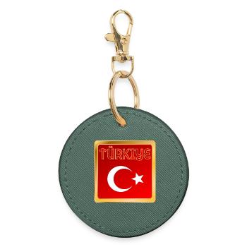 Türkiye - Porte-clés rond - vert sapin - Devant