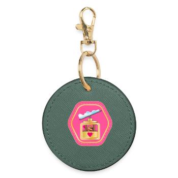 CAPYBARA SKIING GONDOLA LIFT - Round Keyring - evergreen - Front