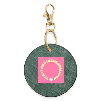 Tu es ma fille préférée - Porte-clés rond - vert sapin - Devant