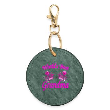 Grand-mère - Porte-clés rond - vert sapin - Devant