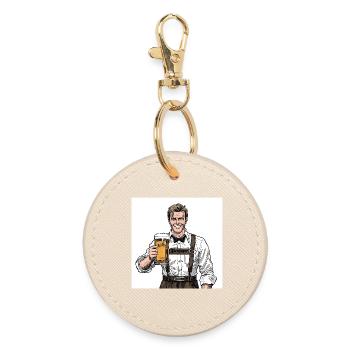 Chasseurs de bière à Lederhosen - Porte-clés rond - huître - Devant