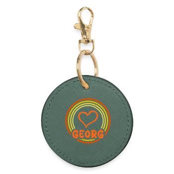 Name Georg - Round Keyring - evergreen - Front