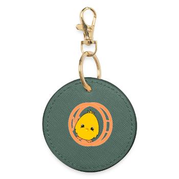 Children's Gymnastics Chick Rhönrad Gymnastics - Round Keyring - evergreen - Front
