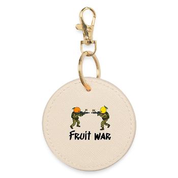 Fruit War Duell Der Früchte - Runder Schlüsselanhänger - Auster - Vorne