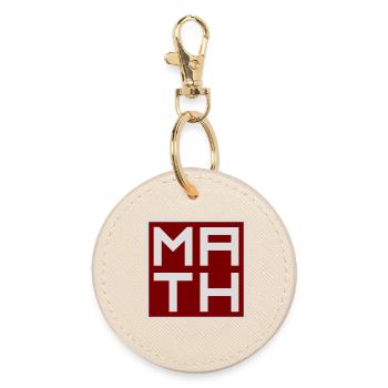 Math The Only Subject That Counts Nerd Mathe Logo - Round Keyring - oyster - Front